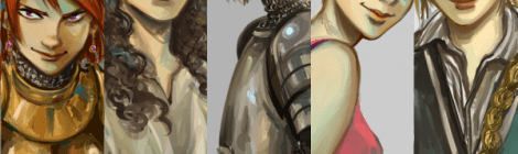 Picture of various Tamora Pierce characters.