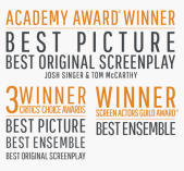 Spotlight movie awards graphic