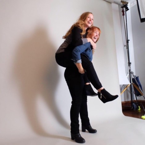 Two Chicks and a Hammer owners, Mina Starsiak and Karen E. Laine, stars of HGTV’s “Good Bones”. 