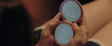 It Follows - image of pink shell mirror