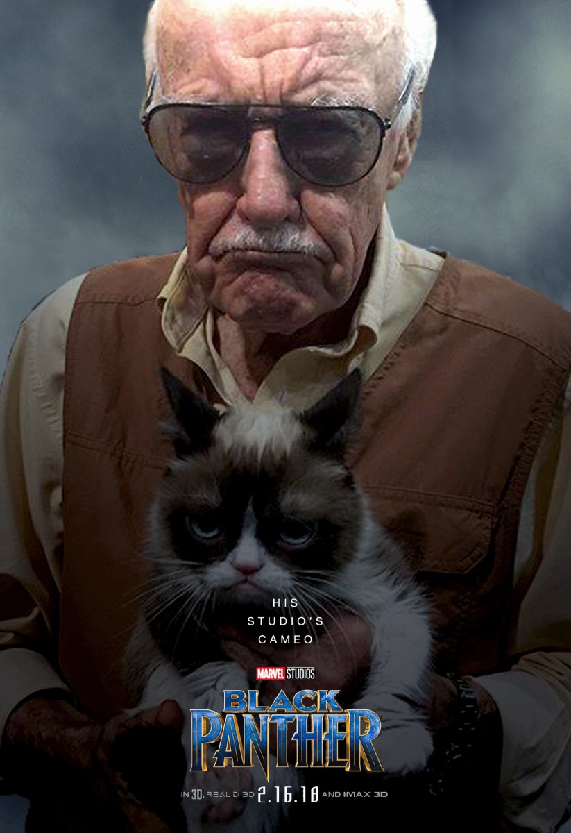 black-panther-stan-lee - the one and only stan lee with grumpy cat