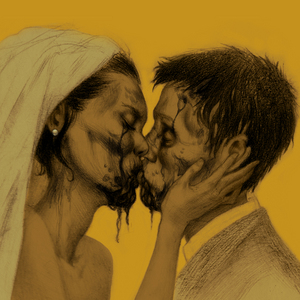 Zombies kissing
