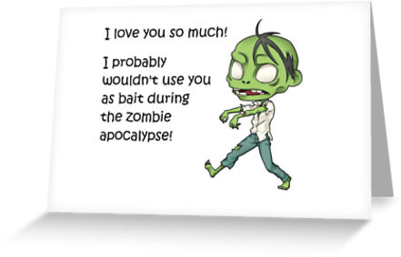 Zombie Valentine Day card