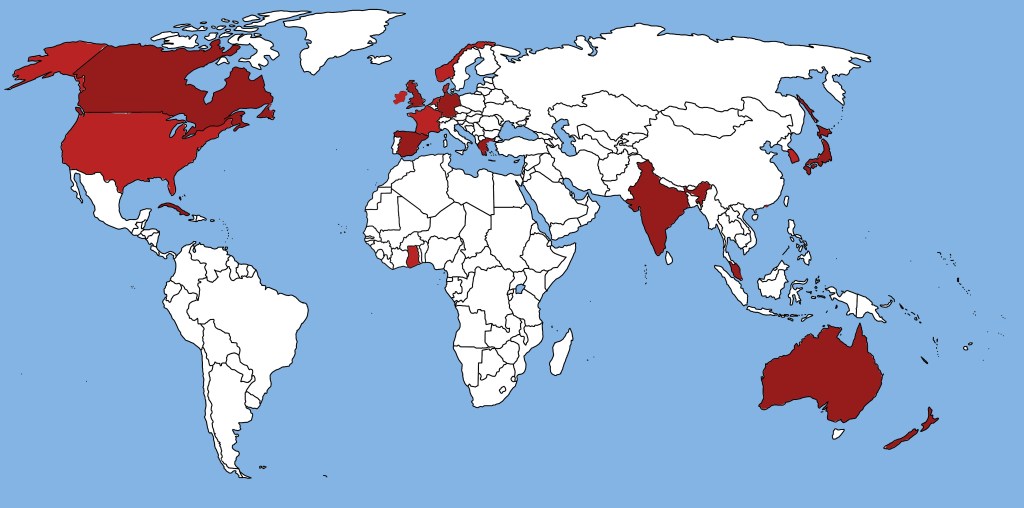 Mildred's Zombie World Tour Map 2020. 