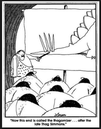 Far Side: Thog Simmons comic
