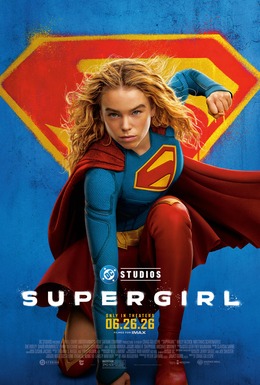 Supergirl movie poster with Milly Alcock. 